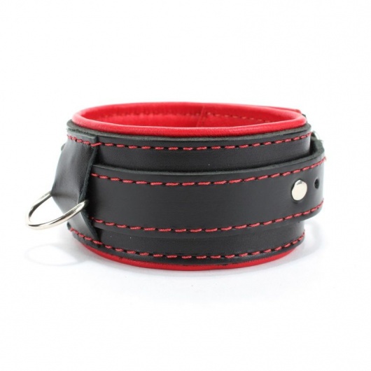 Ошейник с красным подкладом - БДСМ Арсенал - купить с доставкой в Нефтекамске