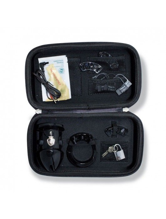 Пояс верности с электростимуляцией Mystim Pubic Enemy No1 Black Edition - MyStim - купить с доставкой в Нефтекамске