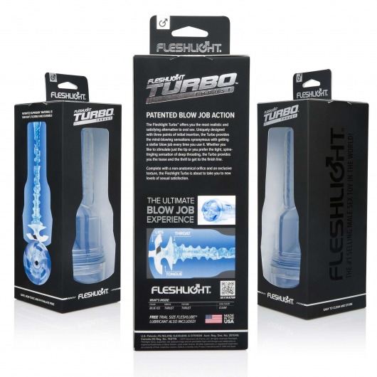 Мастурбатор Fleshlight Turbo - Trust Blue Ice - Fleshlight - в Нефтекамске купить с доставкой