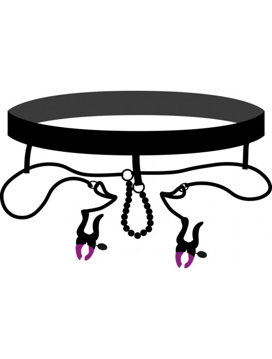 Трусики с зажимами для половых губ и бусинками для массажа промежности - Orion - купить с доставкой в Нефтекамске