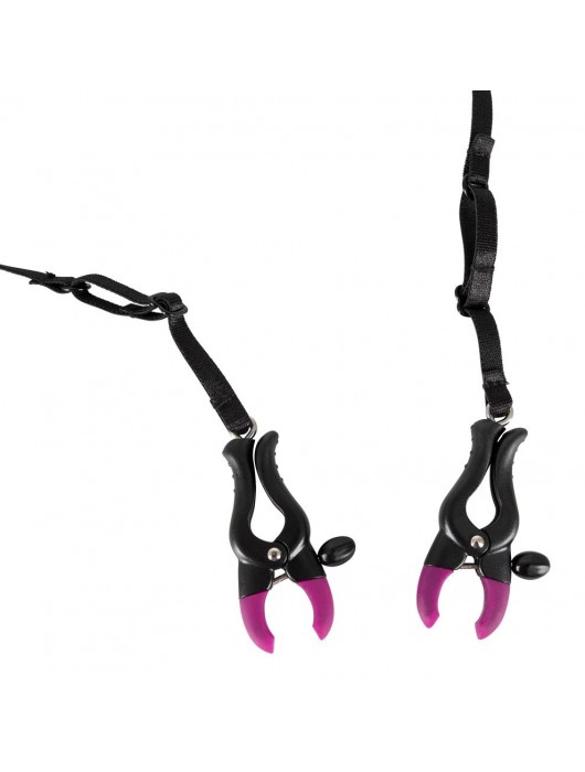 Трусики с зажимами для половых губ и бусинками для массажа промежности - Orion - купить с доставкой в Нефтекамске