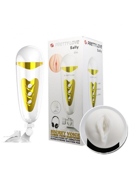 Мега-мастурбатор вагина Sally с вибрацией и голосом - Baile - в Нефтекамске купить с доставкой