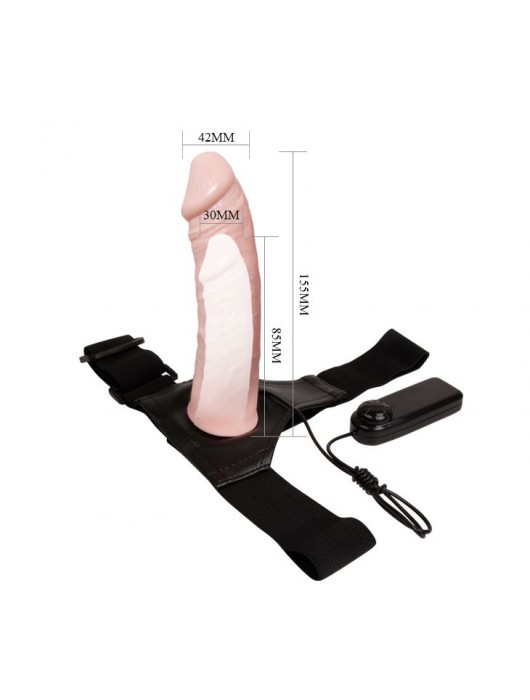 Женский страпон с вибрацией Ultra - 15,5 см. - Baile - купить с доставкой в Нефтекамске