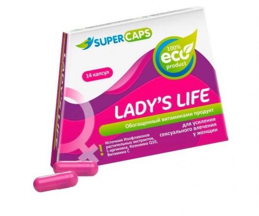 Возбуждающие капсулы Ladys Life - 14 капсул (0,35 гр.) - SuperCaps - купить с доставкой в Нефтекамске