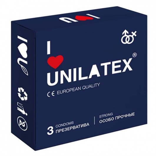 Ультрапрочные презервативы Unilatex Extra Strong - 3 шт. - Unilatex - купить с доставкой в Нефтекамске