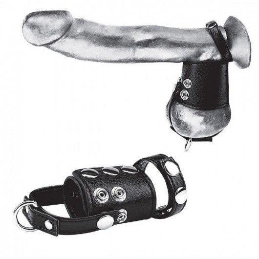 Кольцо на член и мошонку Cock Ring With 2  Ball Stretcher And Optional Weight Ring - BlueLine - в Нефтекамске купить с доставкой