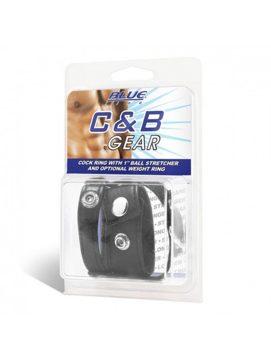 Утяжка для мошонки и пениса Cock Ring With 1  Ball Stretcher And Optional Weight Ring - BlueLine - купить с доставкой в Нефтекамске