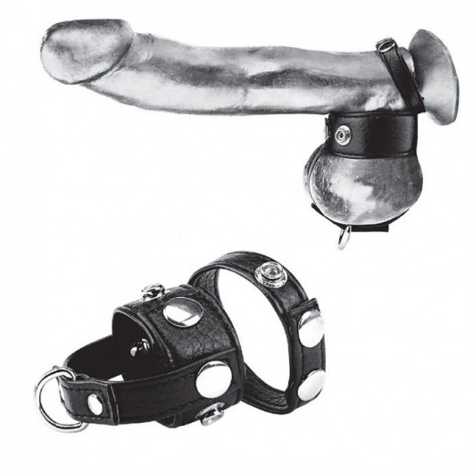 Утяжка для мошонки и пениса Cock Ring With 1  Ball Stretcher And Optional Weight Ring - BlueLine - купить с доставкой в Нефтекамске