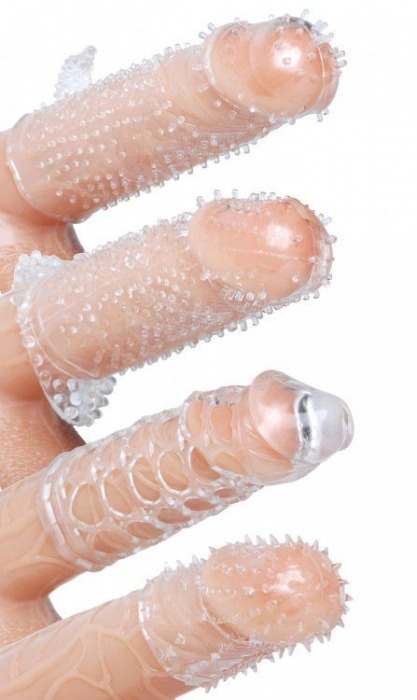 Набор из 4 насадок на член Pleasured Penis Enhancement Sleeve 4 Pack - XR Brands - в Нефтекамске купить с доставкой