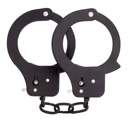 Чёрные наручники из листового металла BONDX METAL CUFFS BLACK - Dream Toys - купить с доставкой в Нефтекамске