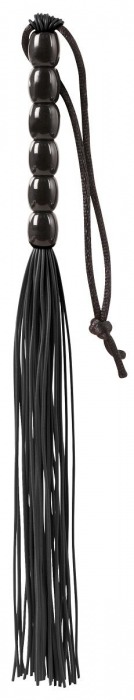 Чёрная мини-плеть из резины Rubber Mini Whip - 22 см. - Blush Novelties - купить с доставкой в Нефтекамске