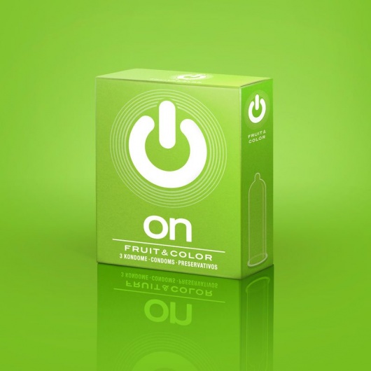 Цветные ароматизированные презервативы ON) Fruit   Color - 3 шт. - ON) - купить с доставкой в Нефтекамске