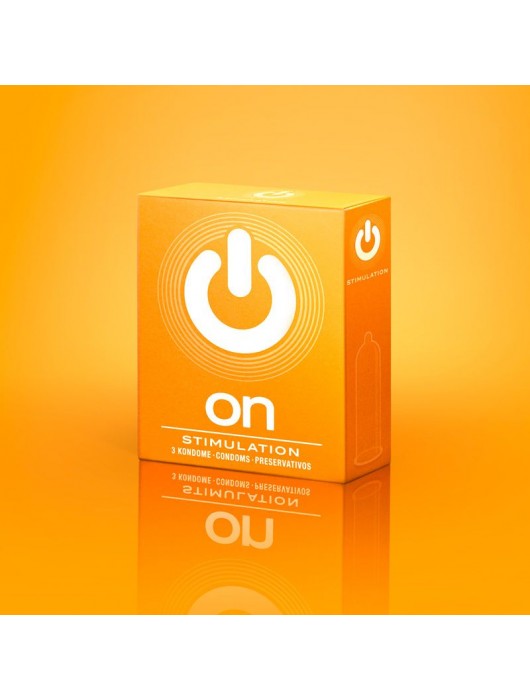 Презервативы ON) Stimulation с точками - 3 шт. - ON) - купить с доставкой в Нефтекамске