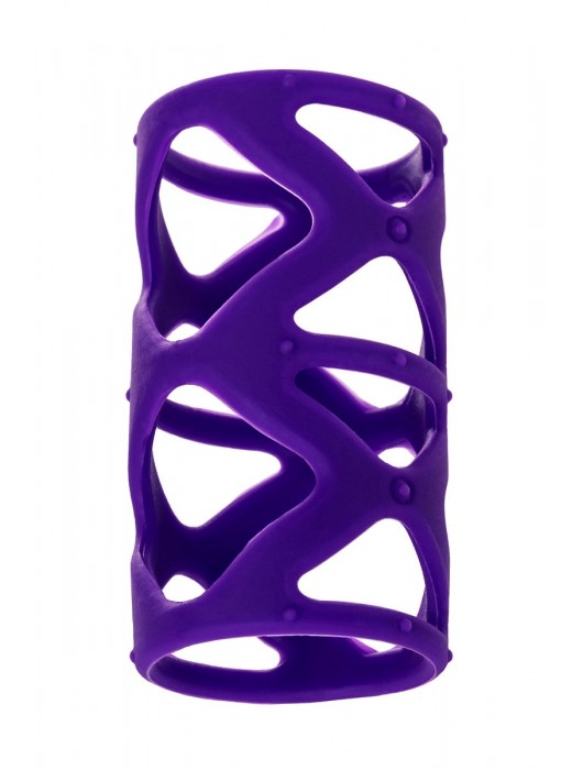 Фиолетовая насадка-сетка на пенис - 7,5 см. - A-toys - в Нефтекамске купить с доставкой