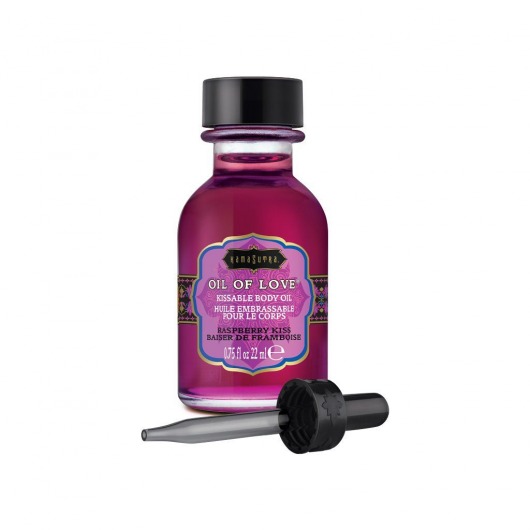 Масло для ласк с ароматом малины Oil of Love Raspberry Kiss - 22 мл. - Kama Sutra - купить с доставкой в Нефтекамске