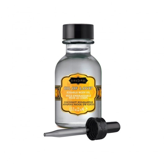Масло для ласк с ароматом кокоса и ананаса Oil of Love Coconut Pineapple - 22 мл. - Kama Sutra - купить с доставкой в Нефтекамске