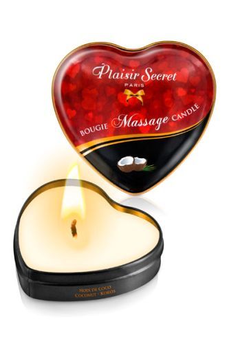 Массажная свеча с ароматом кокоса Bougie Massage Candle - 35 мл. - Plaisir Secret - купить с доставкой в Нефтекамске