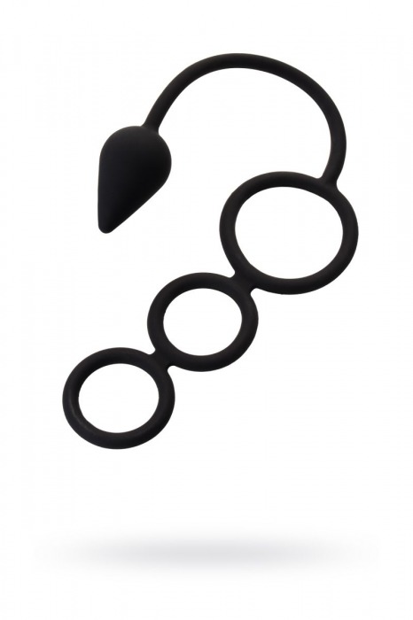 Тройное эрекционное кольцо с анальным хвостом Drop S-size - Erotist Adult Toys - в Нефтекамске купить с доставкой