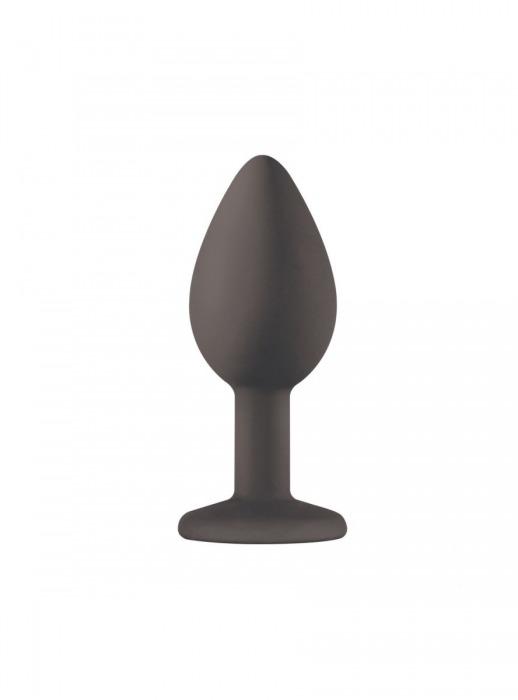 Чёрная анальная пробка Emotions Cutie Small с прозрачным кристаллом - 7,5 см. - Lola Games - купить с доставкой в Нефтекамске