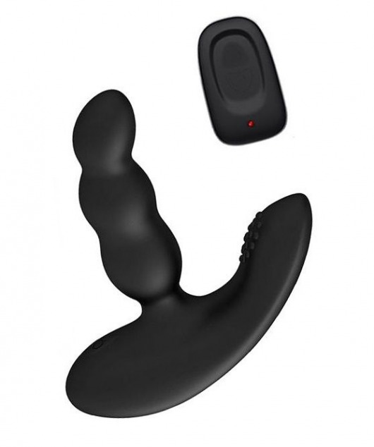 Черный силиконовый стимулятор простаты Levett Nitoc с пультом ДУ - Levett - в Нефтекамске купить с доставкой