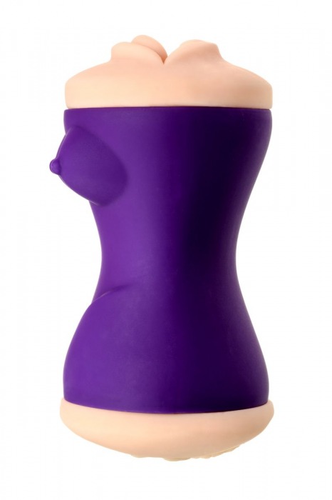 Двухсторонний мастурбатор JOS YARA в фиолетовой колбе - JOS - в Нефтекамске купить с доставкой