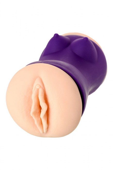 Двухсторонний мастурбатор JOS YARA в фиолетовой колбе - JOS - в Нефтекамске купить с доставкой