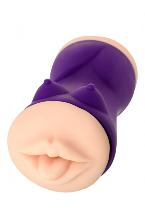 Двухсторонний мастурбатор JOS YARA в фиолетовой колбе - JOS - в Нефтекамске купить с доставкой