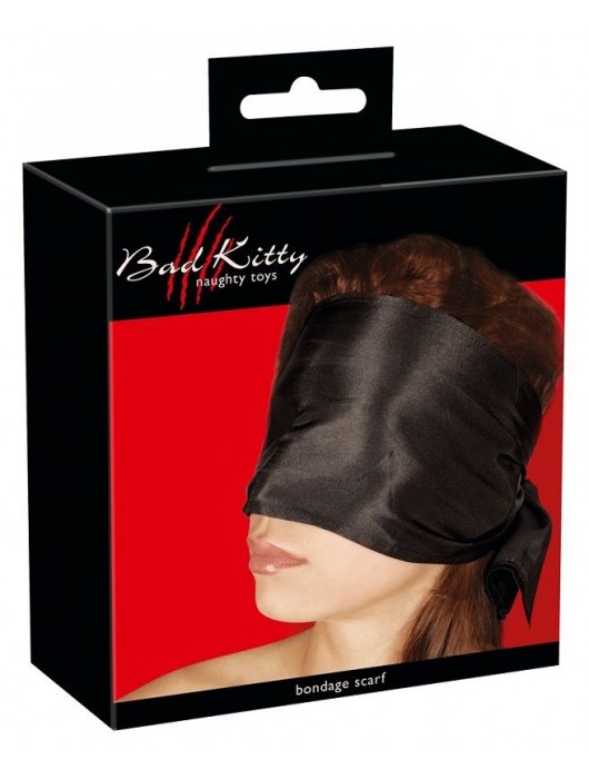 Широкая повязка-шарф на глаза Bad Kitty Bondage Scarf - Orion - купить с доставкой в Нефтекамске