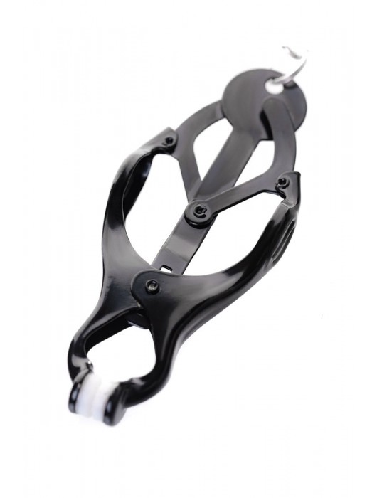 Черно-серебристые зажимы для сосков с кольцом для пениса TOYFA Metal - ToyFa - купить с доставкой в Нефтекамске