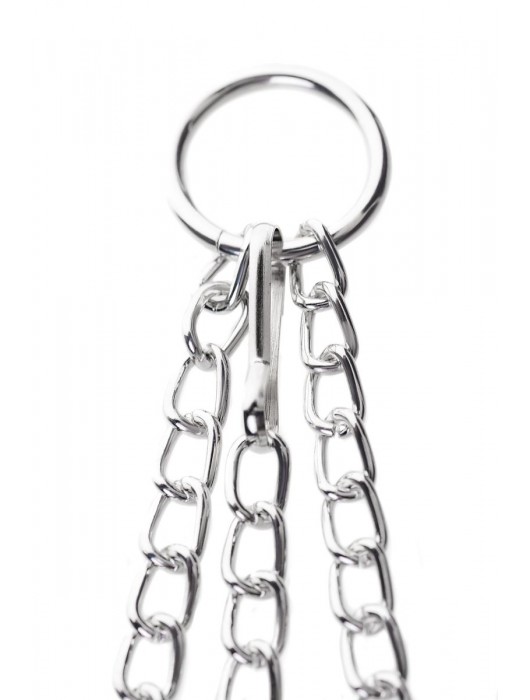 Черно-серебристые зажимы для сосков с кольцом для пениса TOYFA Metal - ToyFa - купить с доставкой в Нефтекамске