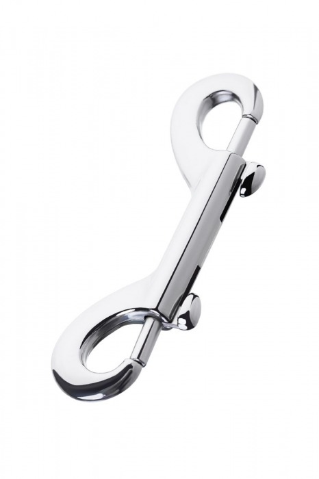 Серебристый двухсторонний карабин TOYFA Metal - ToyFa - купить с доставкой в Нефтекамске