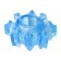 Голубая гелевая насадка-звезда - Toyfa Basic - в Нефтекамске купить с доставкой