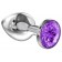 Малая серебристая анальная пробка Diamond Purple Sparkle Small с фиолетовым кристаллом - 7 см. - Lola Games - купить с доставкой в Нефтекамске